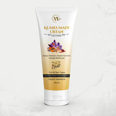 VLARC Ayurvedic Skincare Combo: Kumkumadi Ubtan Face Wash 100ml & Deep Hydration Rose Gel 100 grm
