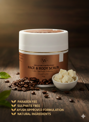 VLARC Exfoliating & Moisturizing Coffee Scrub for Face & Body | Natural Deep Cleanse & Hydrating Skin Polish