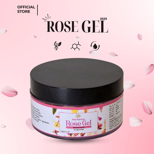 VLARC Deep Hydration Rose Gel with Rose Petals: A Natural Ayurvedic Skincare Essential