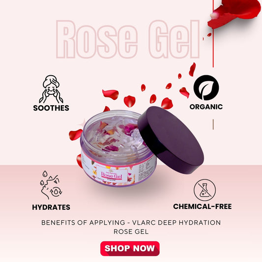 VLARC Ayurvedic Skincare Combo: Kumkumadi Ubtan Face Wash 100ml & Deep Hydration Rose Gel 100 grm