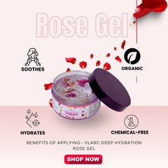 Combo of VLARC Intence Glow Saffron Gel 50 grm + VLARC Deep Hydration Rose Gel 100 grm