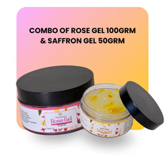 Combo of VLARC Intence Glow Saffron Gel 50 grm + VLARC Deep Hydration Rose Gel 100 grm
