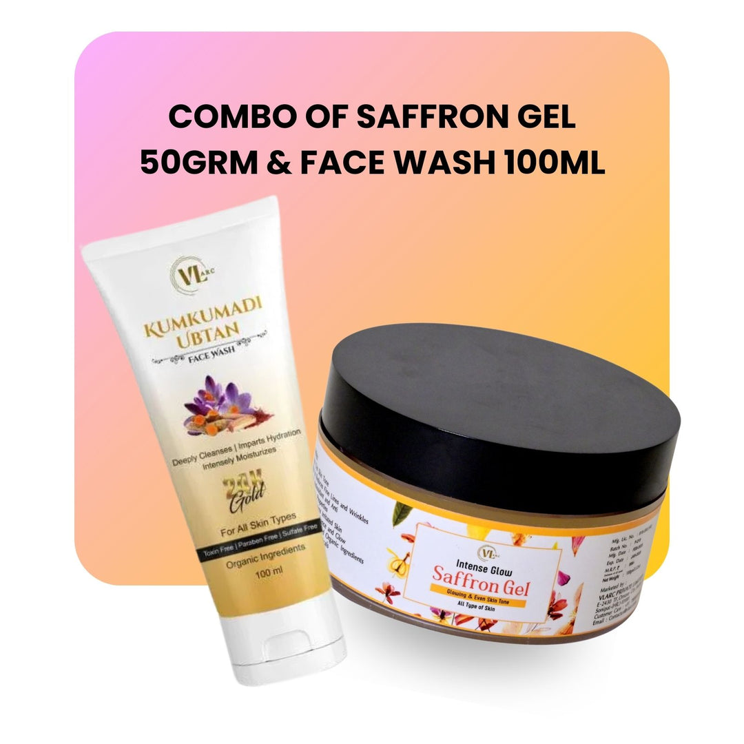 Combo of face wash 100ml + saffron gel 50 grm