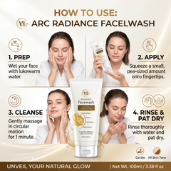 VL ARC Radiance Facewash - Vitamin C & Glutathione Gel (100ml)