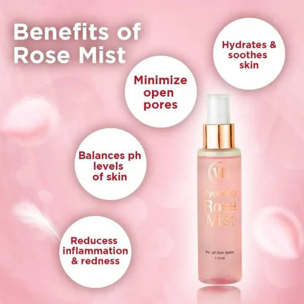 VL ARC Hydrating Rose Mist/Rose Water I 99.5% Pure Rose extract I Alcohol Free 110 ml Vlarc