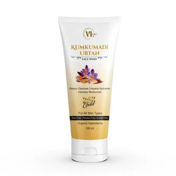 VLARC KUMKUMADI UBTAN FACE WASH WITH 24K GOLD 100ML Vlarc