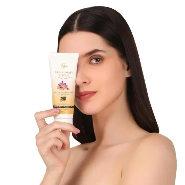 VLARC KUMKUMADI UBTAN FACE WASH WITH 24K GOLD 100ML Vlarc